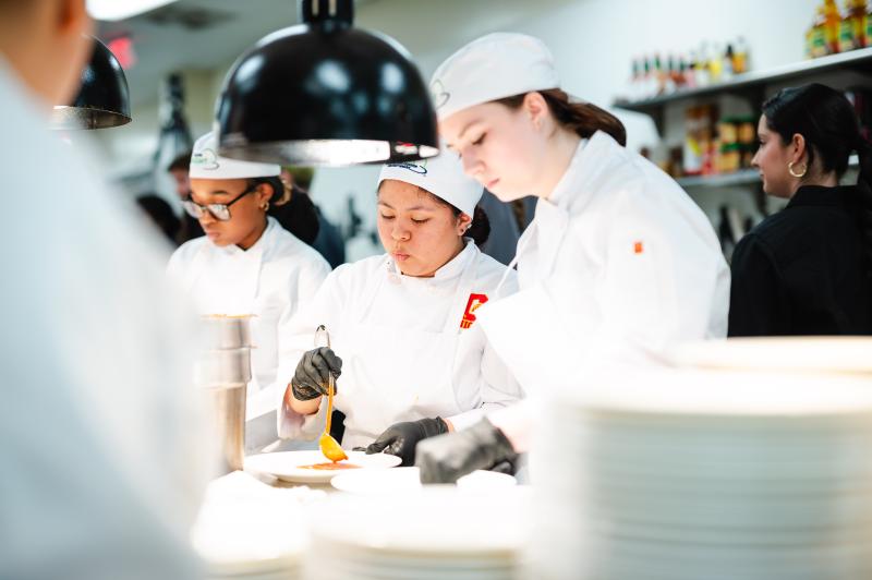 Students from 11 Delaware high schools worked side by side with some of Delaware’s top chefs to prepare and serve dishes for the event.